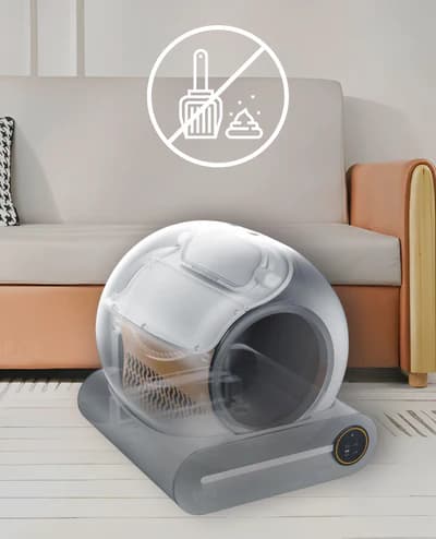 PurrPod automatic scooping feature